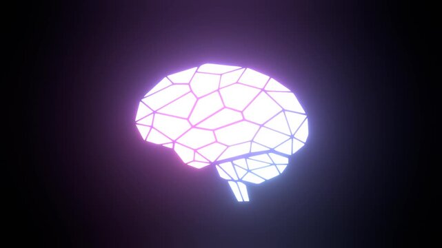 Luminous Digital Brain Network and Artificial Intelligence Concept