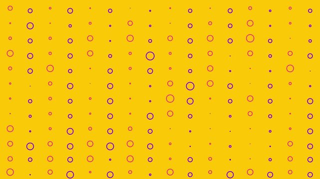 Yellow background with small geometric shapes.