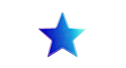 Obraz premium Glossy Blue Star