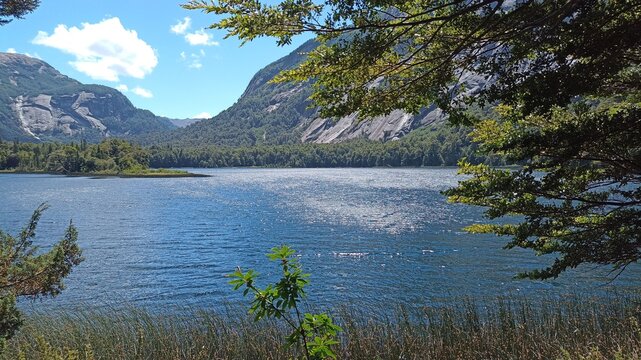 Landscape Summer in Patagonia Nahuel Huapi Lake Argentina, lake, landscape