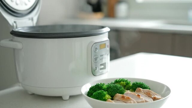 Rice Cooker with Simple Meal, Basic Home Food