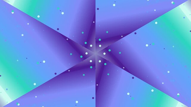 Vibrant abstract motion graphics with swirling purple and green shapes, dots, and particles in a mesmerizing 4K digital art animation