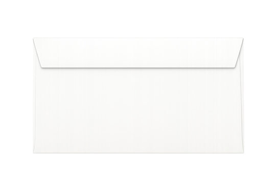 White blank paper envelope displaying a closed flap for mail, business communications, and stationery mockups