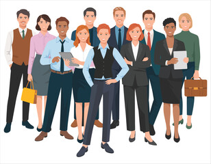 Obraz premium Diverse group of business professionals standing together