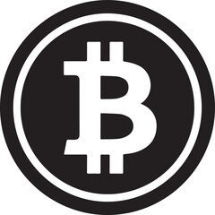 Obraz premium unique Cryptocurrency vector icon silhouette