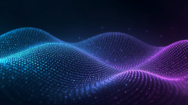 Abstract Particle Wave Background for Quantum Data and Tech Visuals