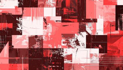 Obraz premium 重なり 痕跡 断片 記憶 交差 叙情 幾何学 律動 抽象 質感 余白 構築 浸透 揺らぎ 都会 雑踏 階層 調和 静寂 鼓動