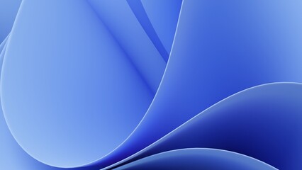 3d rendering. Abstract background with paper waves. modern wallpaper with blue wave crease