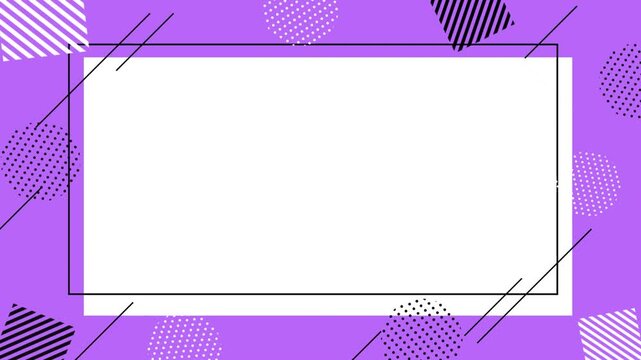 Simple geometric pattern frame background