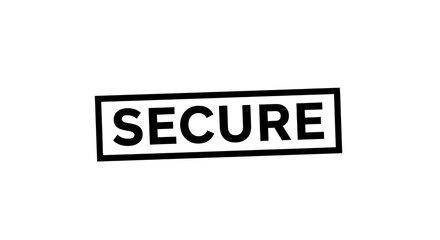 Fototapeta premium Black and White Secure Rubber Stamp Text Graphic