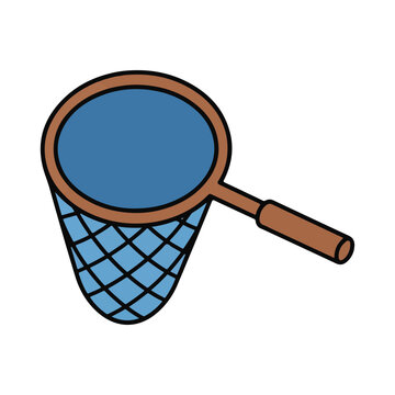 Simple butterfly net scoop icon illustration