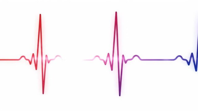 Recording a Calm Heartbeat Pattern in a Minimal Abstract Scene