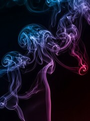 Obraz premium Translucent vapors flow with dreamy and serene grace, wispy ethereal trails