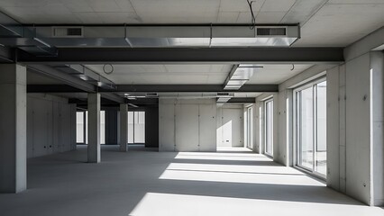 Interior Space Ready for Customization in Concrete Building Project