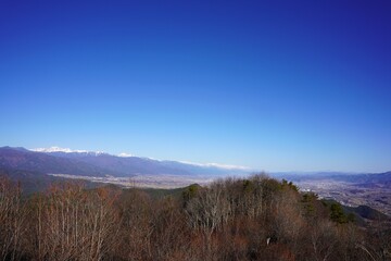 信州　霧訪山から望む北アルプス