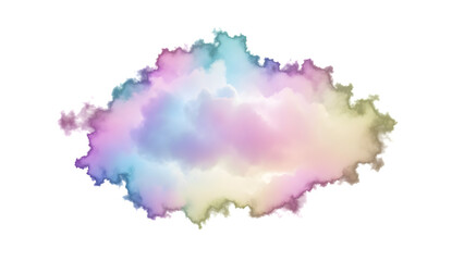 Obraz premium Dreamy pastel light cloud with smooth glow and airy atmosphere, abstract luminous effect isolated on transparent background.