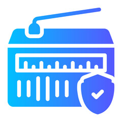 Fototapeta premium shield gradient icon