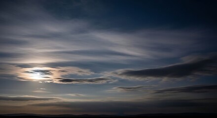 Fototapeta premium Dramatic Cloudy Sky at Sunset.