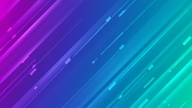 Dynamic abstract background featuring a vibrant gradient of purple, blue, and green diagonal lines, ideal for modern digital media