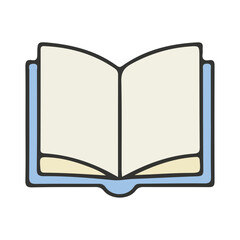 Open Blue Book Illustration