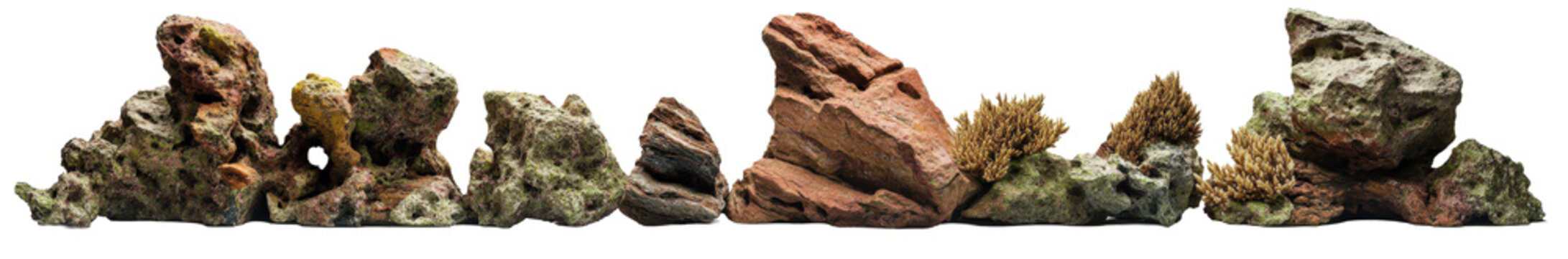 Aquarium Decorative Rocks and Plants Arrangement