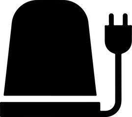 Obraz premium Modern EV Charger Icon Black Silhouette Design