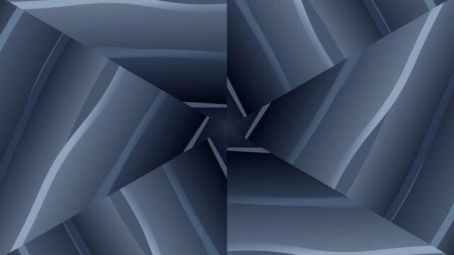 Abstract Geometric Pattern with Dark Blue and Gray Tones in Dynamic Motion