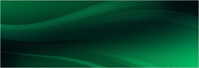 Green Flowing Lines Abstract Background