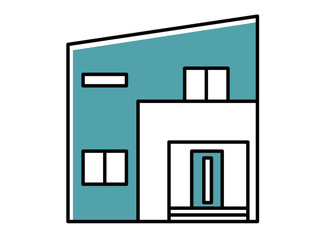 2階建ての戸建て住宅③_単色