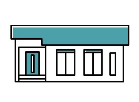 平屋の戸建て住宅①_単色