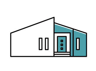 平屋の戸建て住宅②_単色