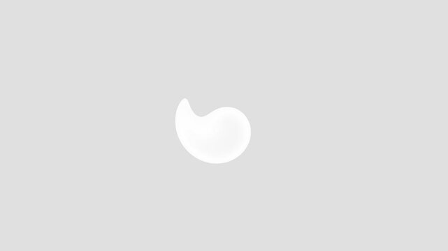 Minimalist Abstract White Boomerang Curve Symbol on Modern Grey Background