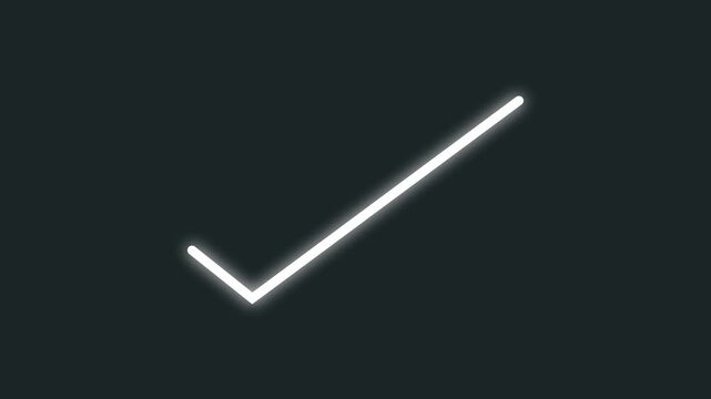 Check mark animation icon 4k. Approved tick mark icon animation. 
