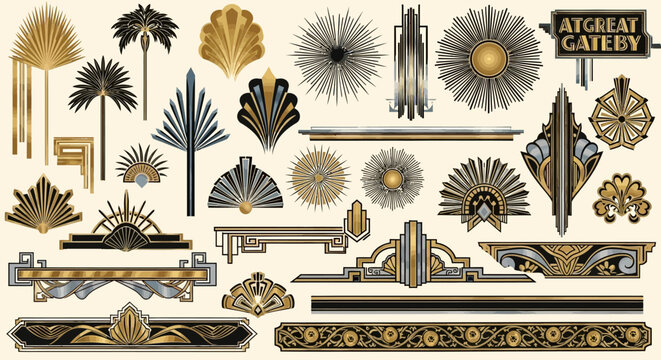 Art Deco Elements Collection. Retro Design