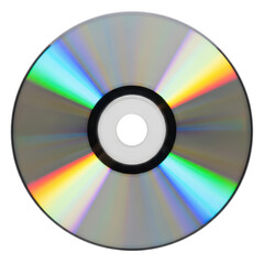 Vibrant cd disc isolated on transparent background