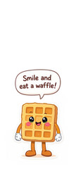 Waffle Cartoon with Quote