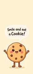 Cookie Cartoon with Quote