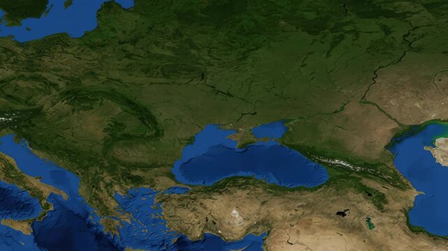 Satellite Map Zoom Animation From World View To Poltava Ukraine