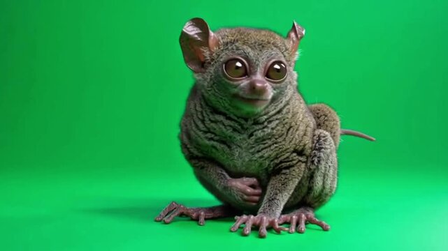 Tarsius on Green Screen Wildlife Footage for VFX