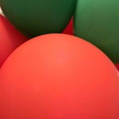 red and green balls