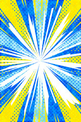 夏用アメコミ風背景A(縦長)水彩風加工