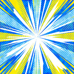 夏用アメコミ風背景A(正方形)水彩風加工