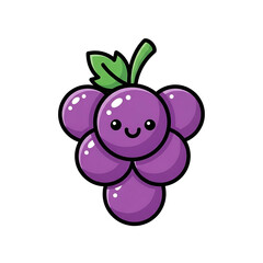 Cute Grape Cartoon. (9)