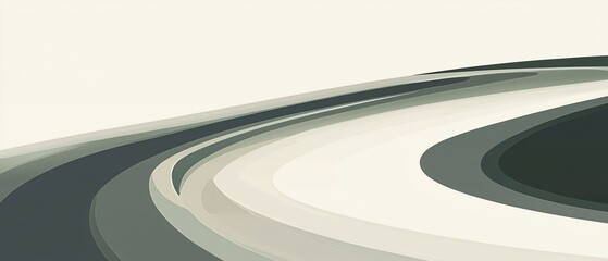 Obraz premium Abstract Curved Lines with Soft Earthy Tones and Gentle Gradients