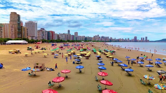4K Beach Cloudy Paradise Summer