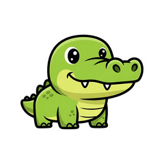 Obraz premium Cute Cartoon Crocodile.