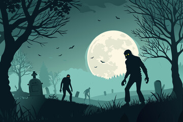 Naklejka premium Depicting Stylized Zombie With Glowing Eye Elegant Creative Visual
