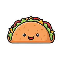 Cute Cartoon Taco. (2)