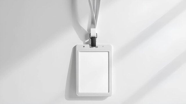 ロゴや文字のない名札ホルダーを、白背景に整然と配置。
反射のないマットな質感と、穏やかなスタジオ光が静寂を演出。
広い余白が、三月の変化や新しい役割の始まりを象徴。