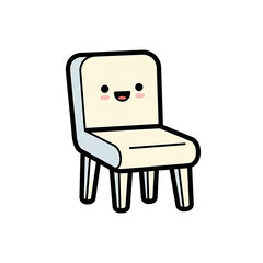 Happy Chair Illustration.